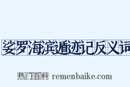 娑罗海滨遁迹记反义词是什么意思的图片